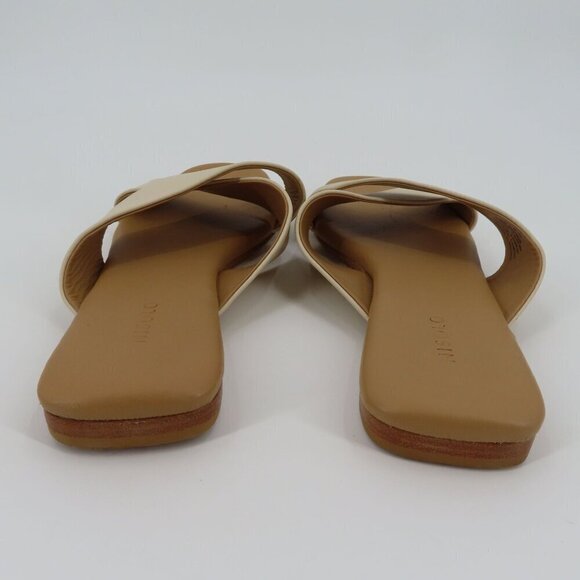 Nisolo 9.5 Women CATALINA Slide Sandals 202308 Solid Beige Strappy Leather Shoes - Picture 6 of 13